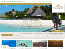 Tablet Screenshot of anantara.ae