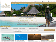 Tablet Screenshot of anantara.de.com